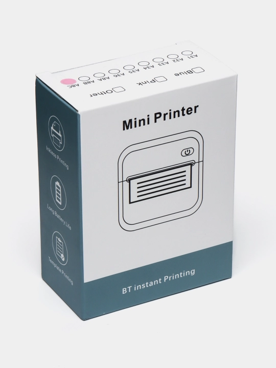 Tez termal bosib chiqarish uchun portativ mini termal printer, cho'ntak, mobil