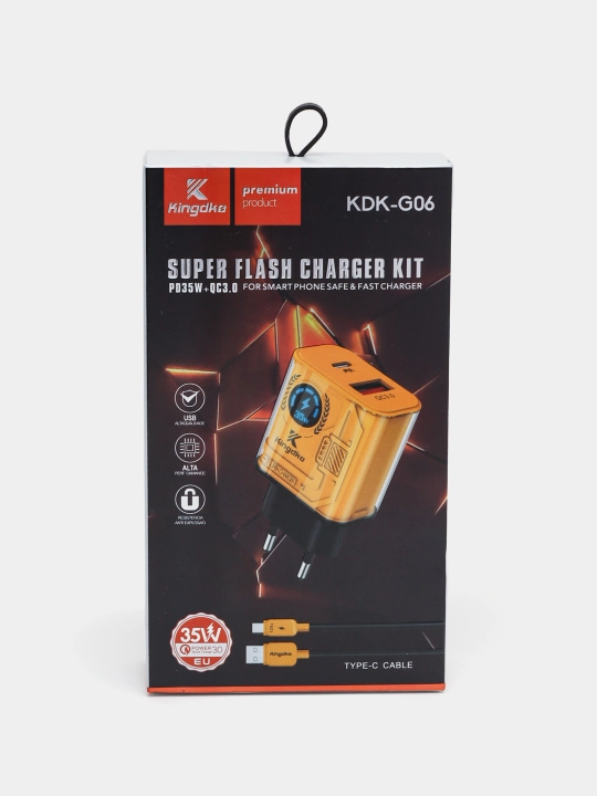 Turbo Зарядное устройство с кабелем  type C, Super Flash, 35w - 