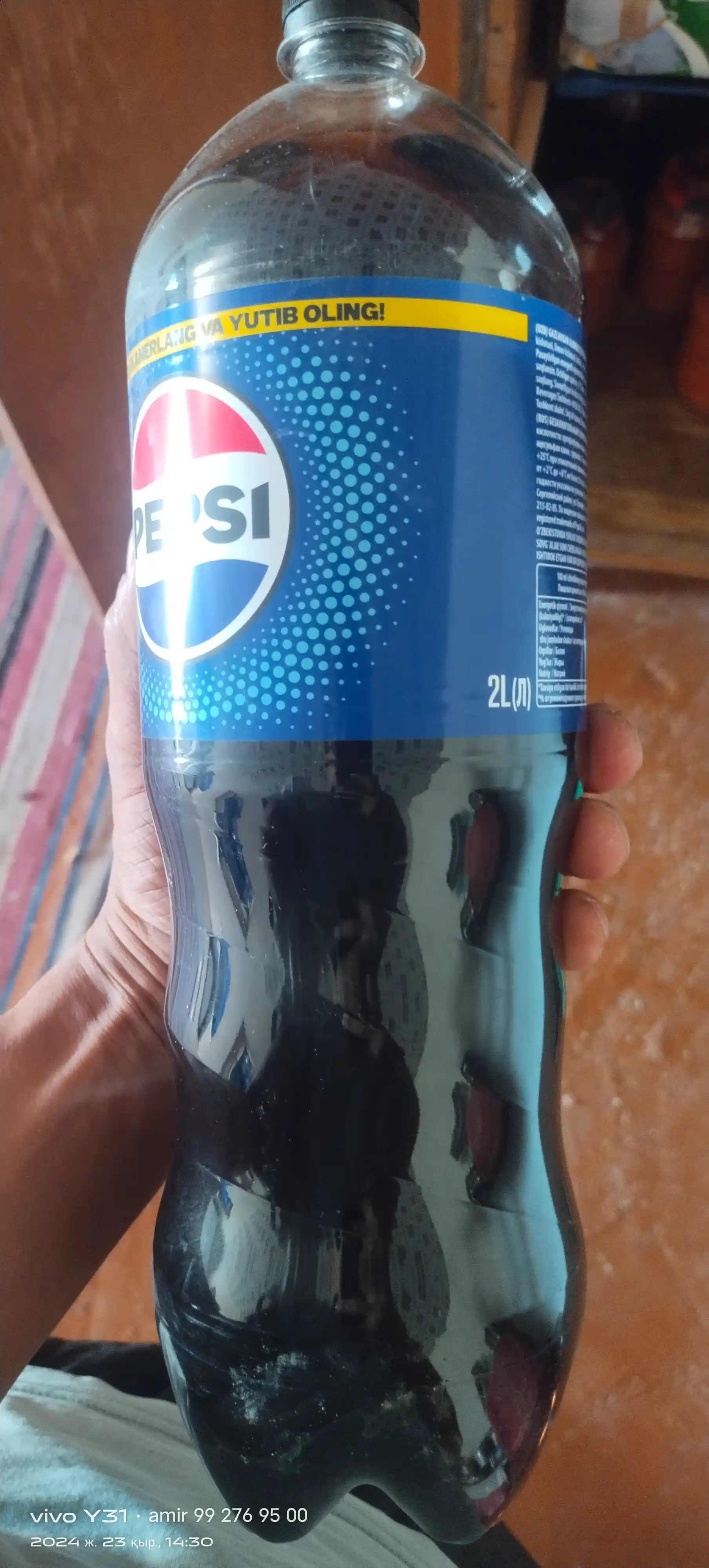 Gazlangan ichimlik Pepsi, 2 litr
