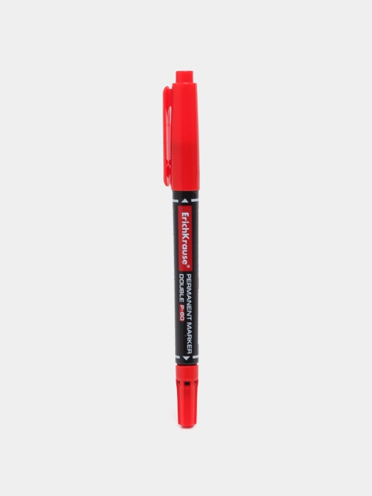 Ikki tomonli doimiy marker ErichKrause Double P-80, siyoh rangi qizil 48185 - 