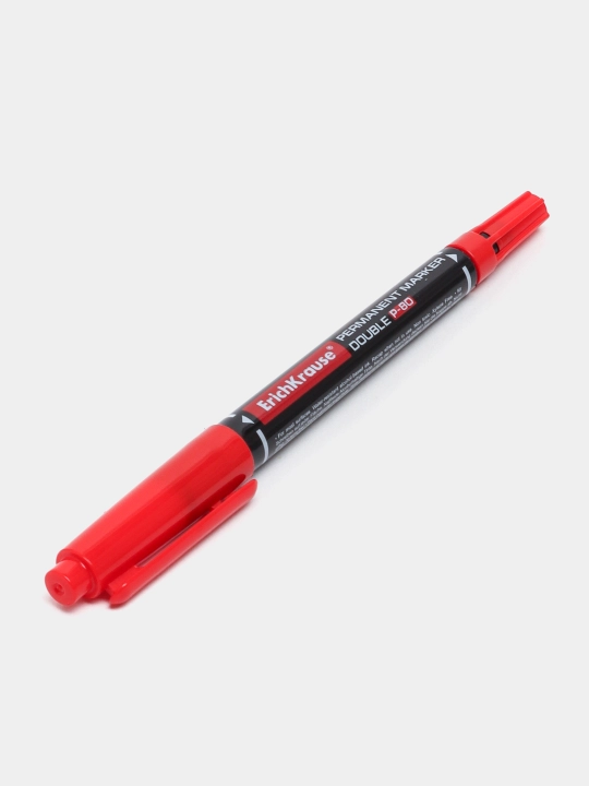 Ikki tomonli doimiy marker ErichKrause Double P-80, siyoh rangi qizil 48185