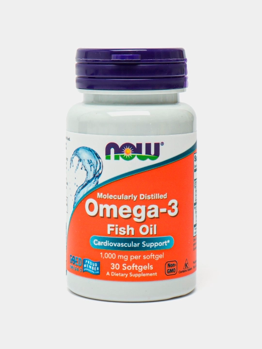 Рыбий жир Omega-3 Now Foods, 180 EPA / 120 DHA, Халяль 