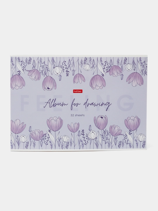 Альбом для рисования Hatber Wonderful Flowers на скобе, 32А 4тВ, А4ф, 32 листа