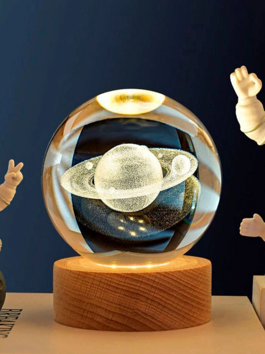 Хрустальный шар-ночник 3D, антистресс, настольный стеклянный светильник, 6 см
