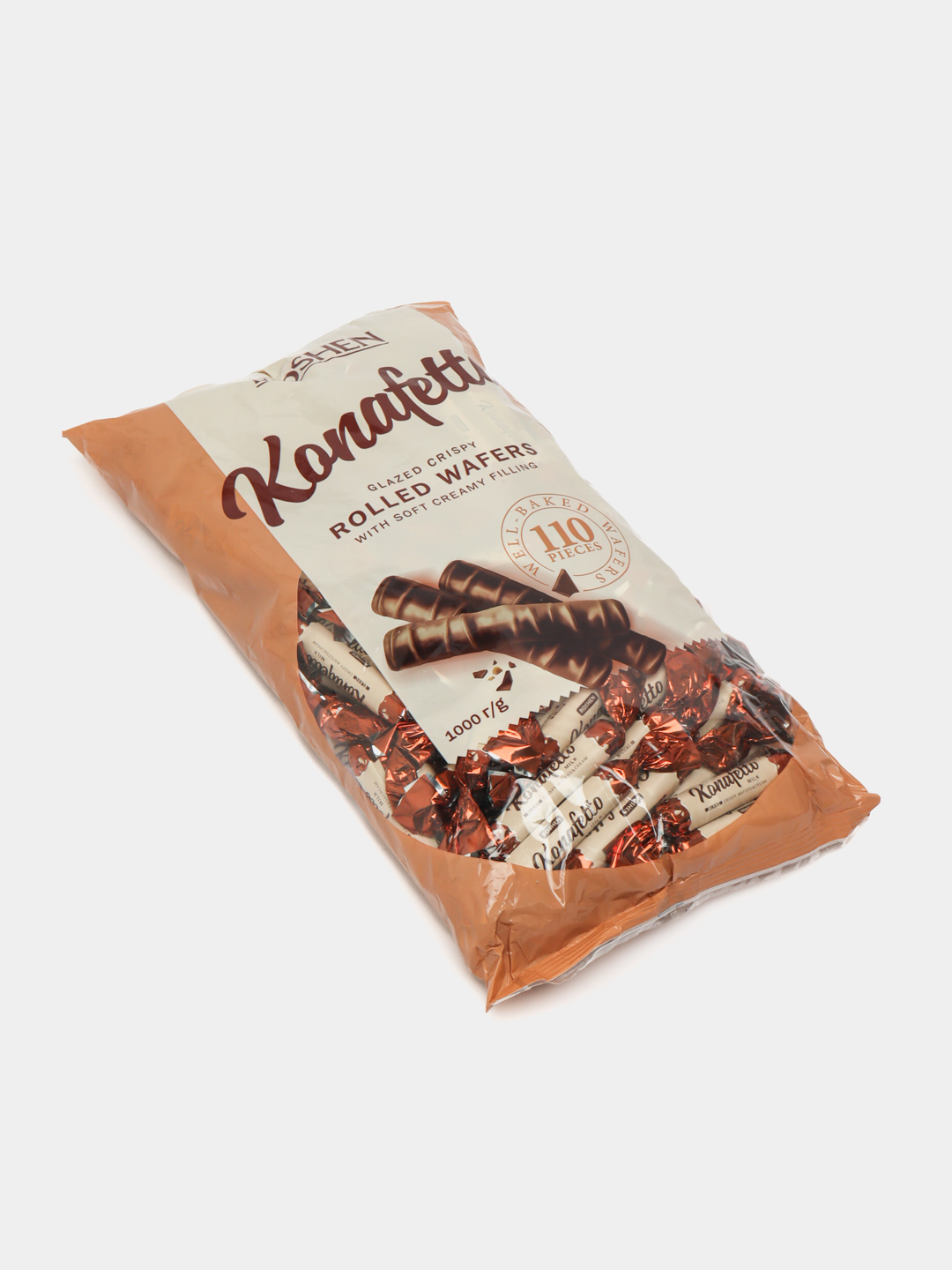 Vafli trubochkalar Roshen Konafetto Bianco, 1 kg
