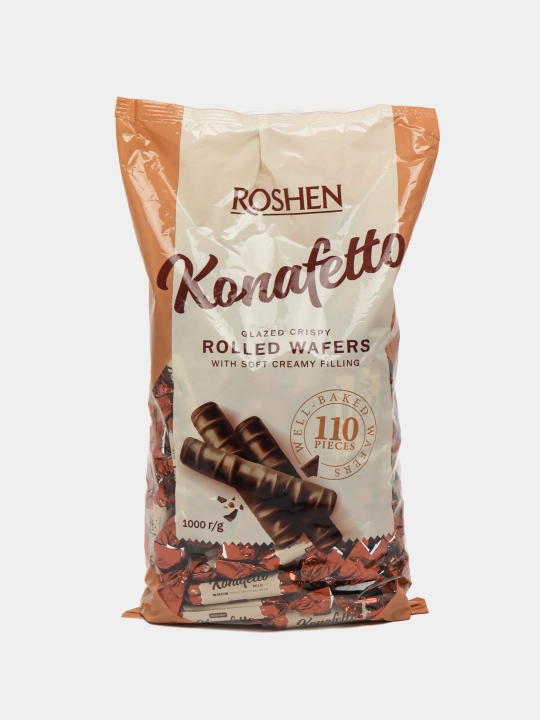 Vafli trubochkalar Roshen Konafetto Bianco, 1 kg - 