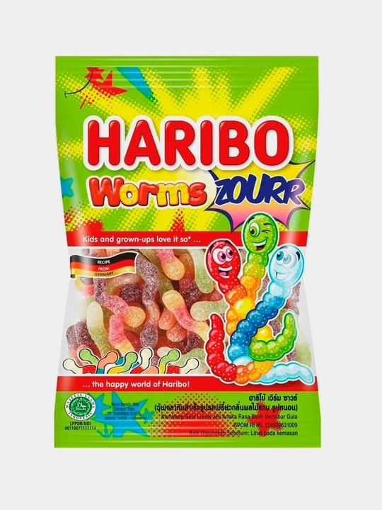 Chaynash marmelad Haribo Worms Zourr, 80 g
