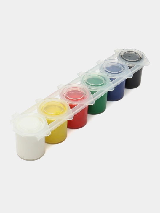 "Multiki" gamma guash, 6 xil rang × 15 ml, blok-tara, karton qadoq