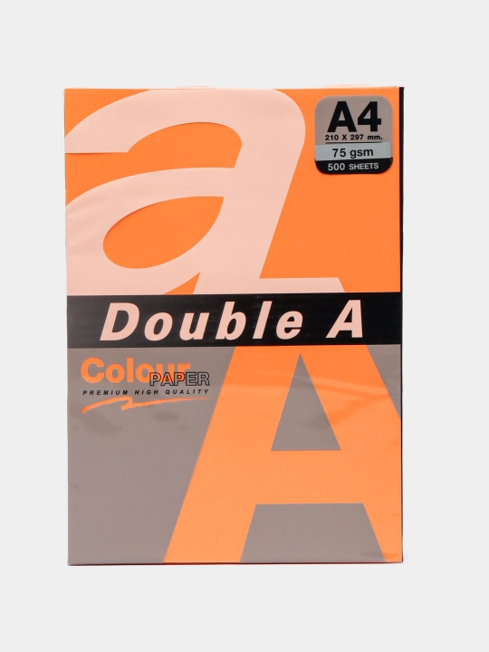 Бумага офисная Double A Neon Orange, 75 г, А4, 500 листов - 