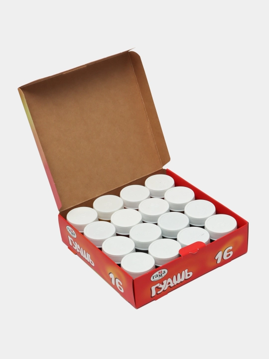 Gouache Gamma "Multfilmlar", 16 ta rang, 20ml, karton