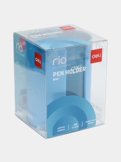 Стакан для ручек 9141 Deli — DELISTO-P112403-СИНИЙ