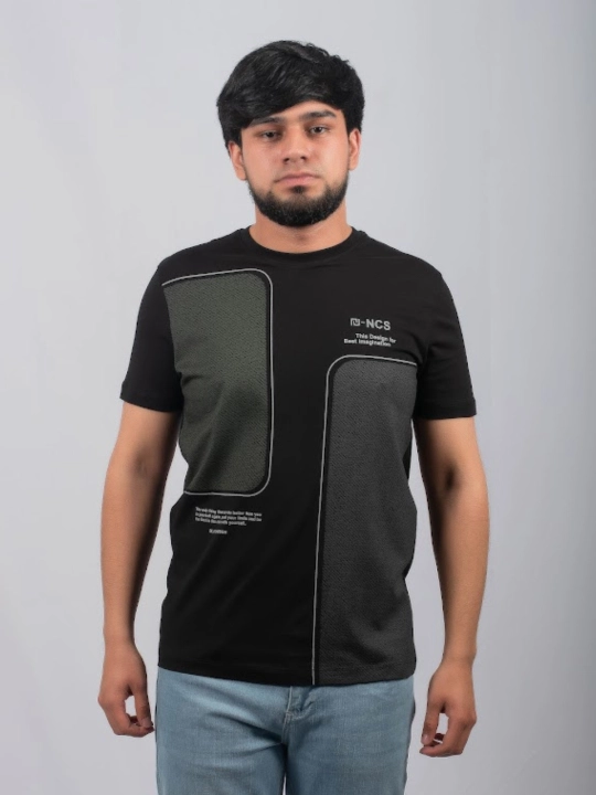 Erkaklar uchun qisqa yengli va printli futbolka NCS, o'lchamlari S-3XL