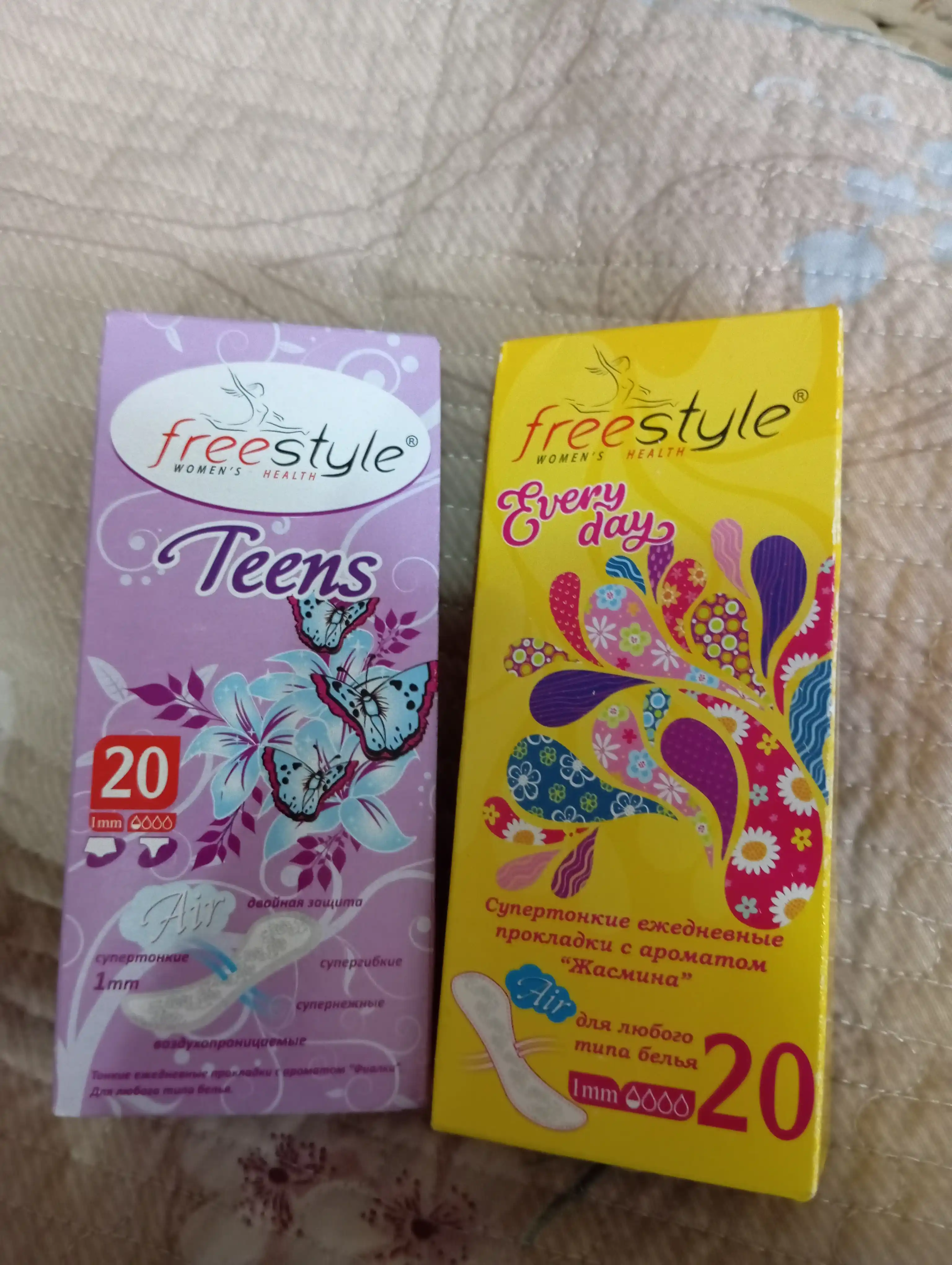 Kundalik ayollar gigiyenik prokladkalar "Free Style Teens" hushbo'y hidsiz, 20 dona