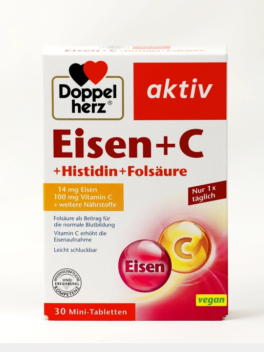 Doppelgerz Aktiv Temir moddasi + C + gistidin + foliy kislotasi tabletkalar №30
