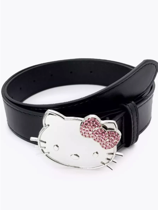 Женский ремень со стразами y2k дрейн, Hello Kitty - 