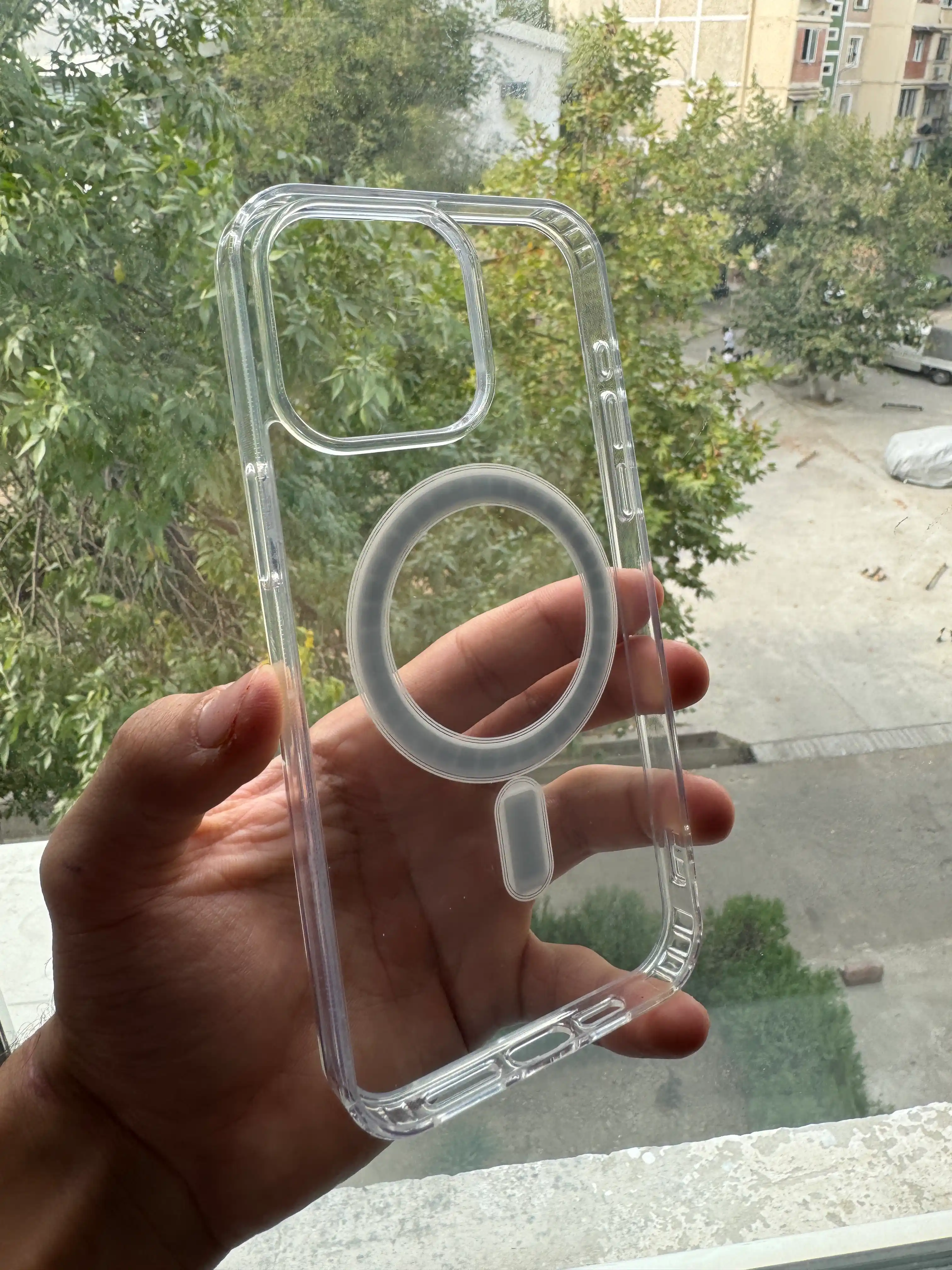 Чехол MagSafe для iPhone 7, 8, SE, XR, 11, 12, 13, 14, 15, 16 Pro, Max, Plus, mini, прозрачный, силиконовый