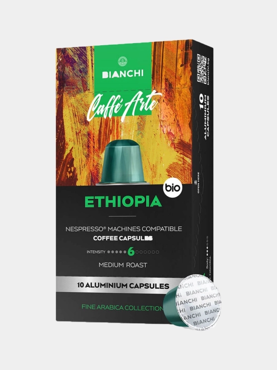 Kapsulli kofe "Bianchi Caffe Arte Ethiopia", 10 ta kapsula - 