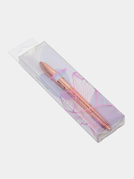 Avtomatik MESHU "Rose gold" sharikli ruchka ko'k, 1,0 mm