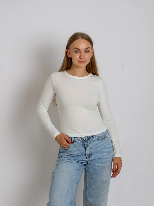 Лонгслив Slim Fit, мягкий стрейчевый трикотаж