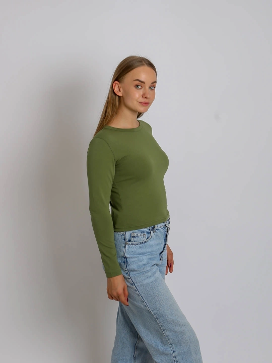 Лонгслив Slim Fit, мягкий стрейчевый трикотаж