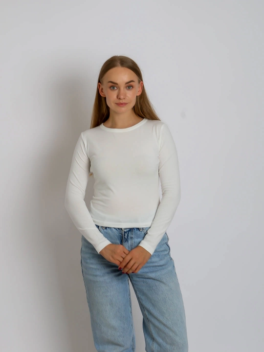 Лонгслив Slim Fit, мягкий стрейчевый трикотаж
