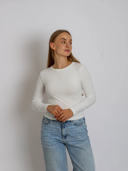Лонгслив Slim Fit, мягкий стрейчевый трикотаж