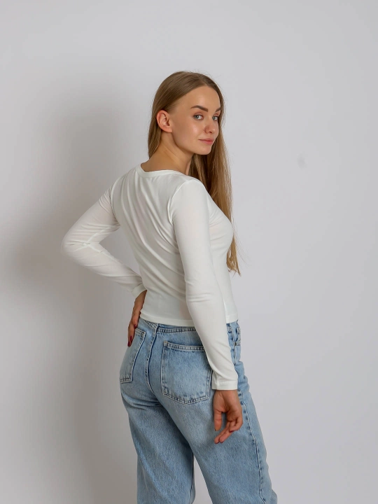 Лонгслив Slim Fit, мягкий стрейчевый трикотаж