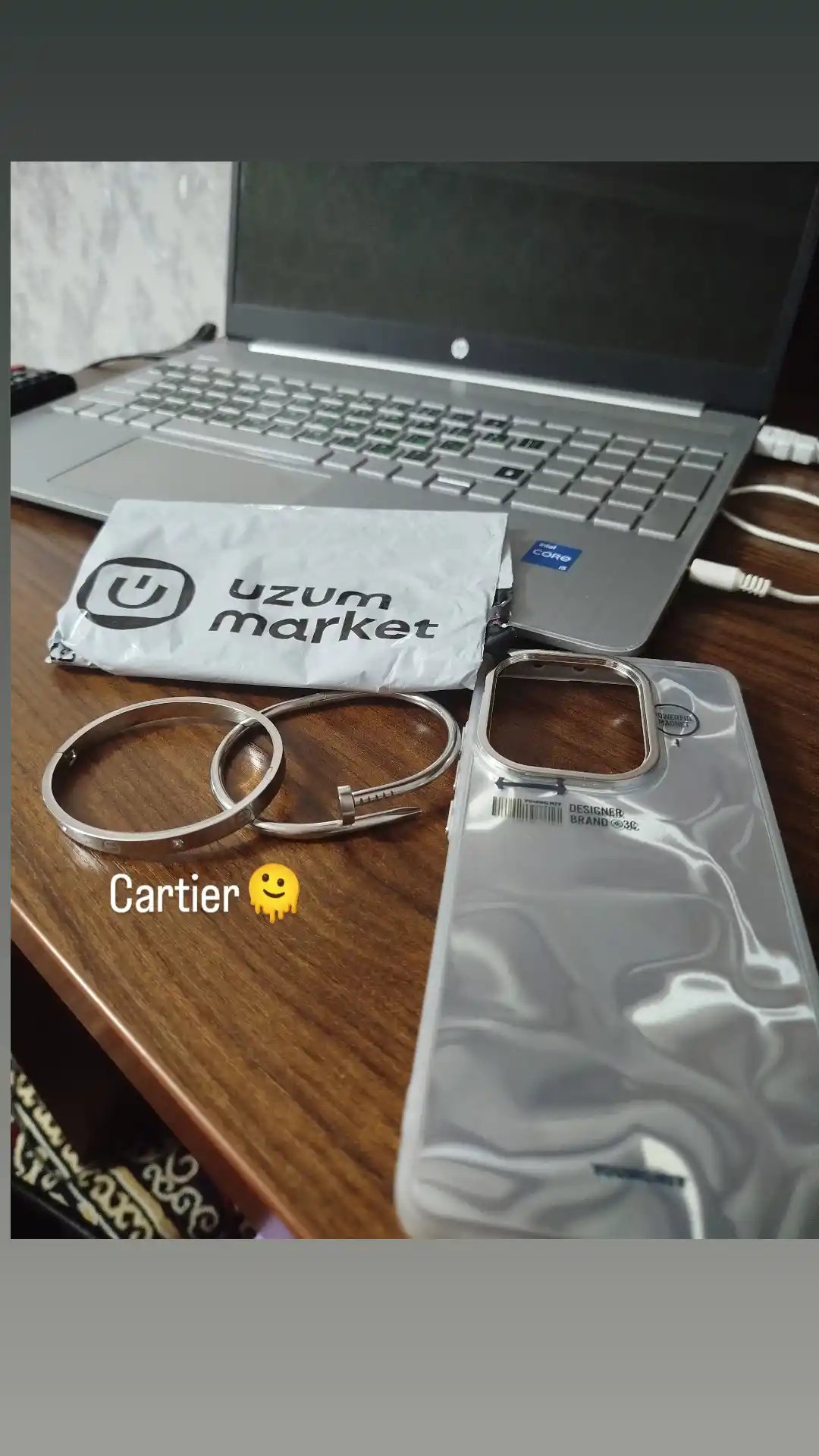 Набор браслетов "Гвоздь" Cartier, украшения на руку, женский комплект, бижутерия