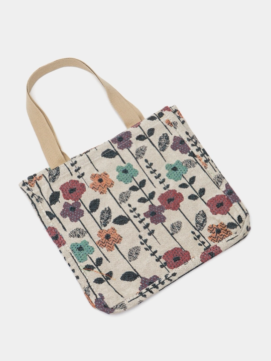 Sumka shopper sayohat va ish uchun, katta hajmli, yelkama, matoli