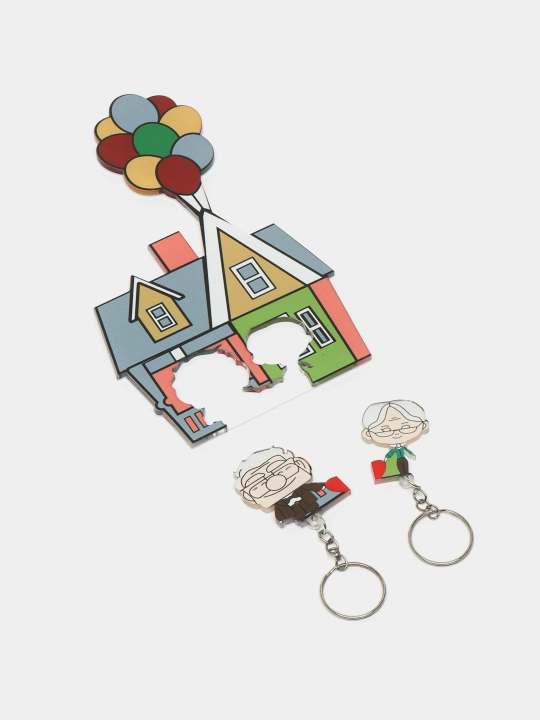 Брелок для ключей, брелок в стиле мультфильма "Вверх", ключница 5-7 см