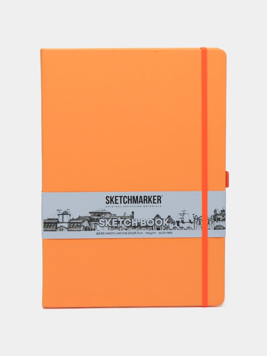 Блокнот для зарисовок Sketchmarker в твердой обложке, 140 г/м2, 21 х 29.7 см, 80 листов - 