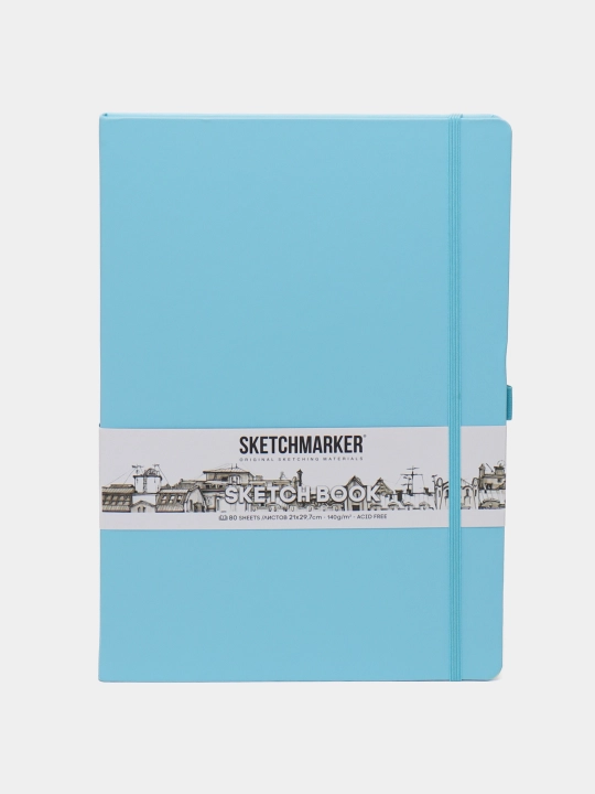 Блокнот для зарисовок Sketchmarker в твердой обложке, 140 г/м2, 21 х 29.7 см, 80 листов - 
