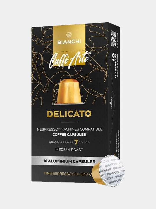 Kapsulli kofe "Bianchi Caffe Arte Delicato", 10 ta kapsula - 