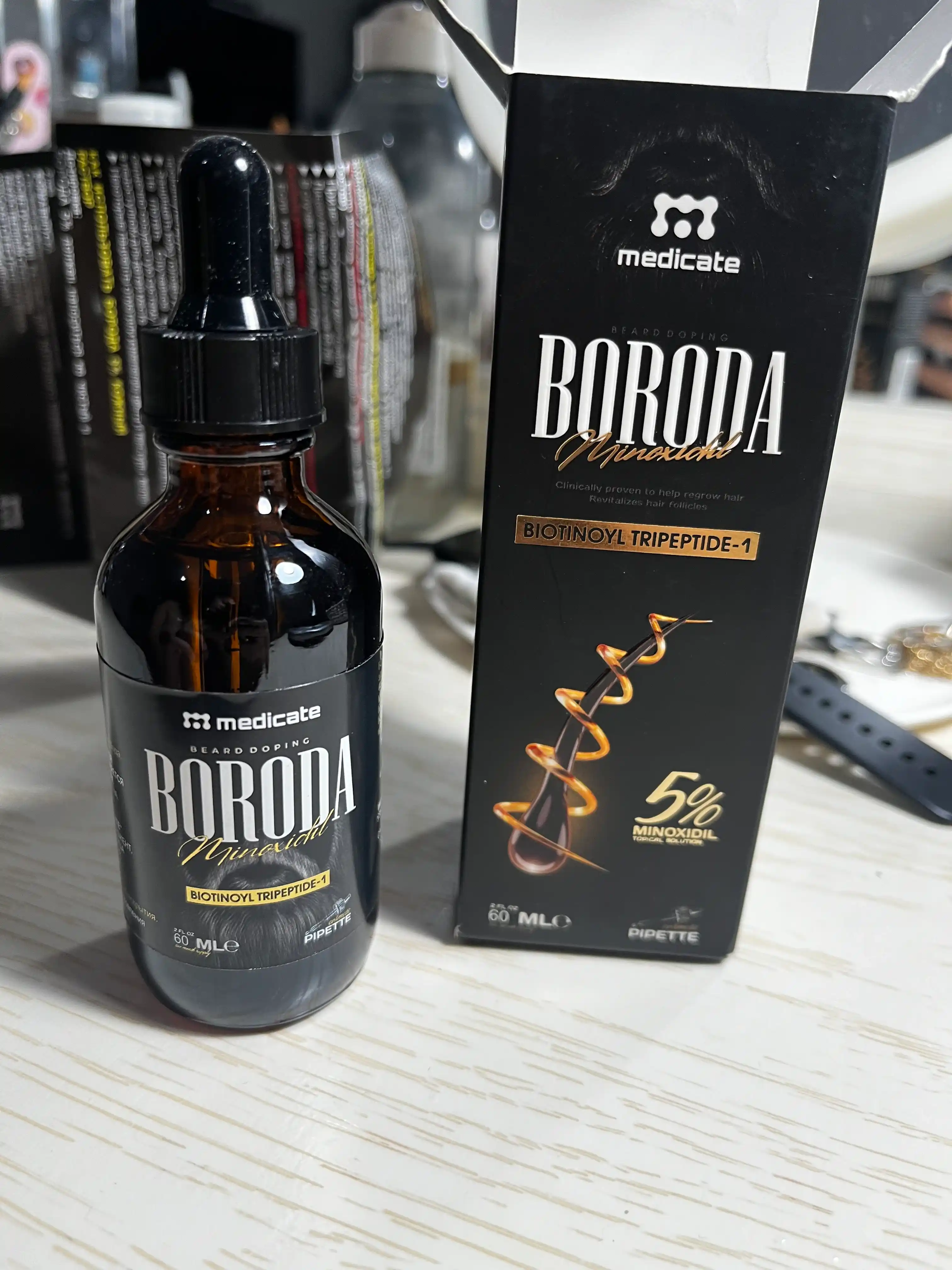 BORODA средство для роста бороды minoxidil 5%, 60 мл + пипетка с дозатором