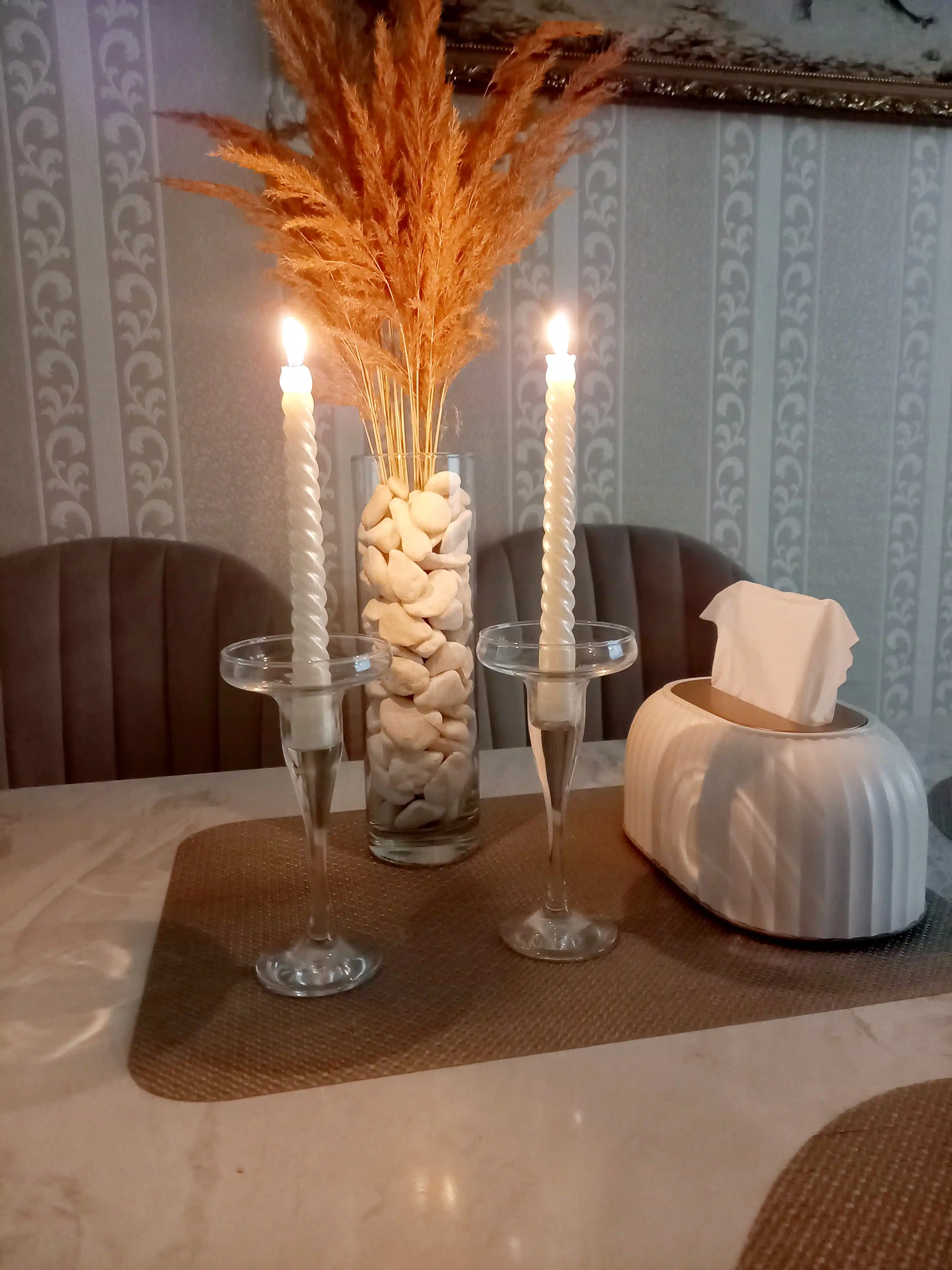 Shamdonlar Pasabahce Basic 17 sm 2 dona romantik dekorativ shamlar va dekor uchun shisha