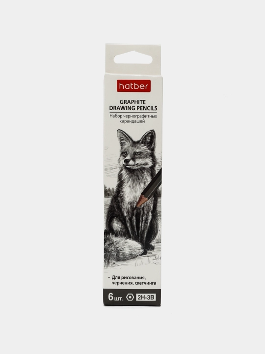 Qora grafit qalamlar toplami, Hatber, 6 dona,  BL 071086 q0000015659