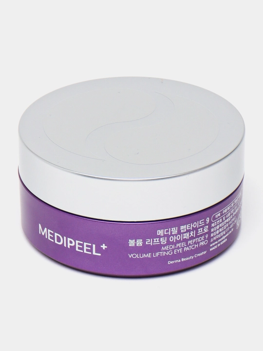 Ko'z uchun patchlar, MEDIPEEL+, Hyaluron Peptide 9, Aqua, Cica, Rose, Volume lifting, Dark benone, 60 dona