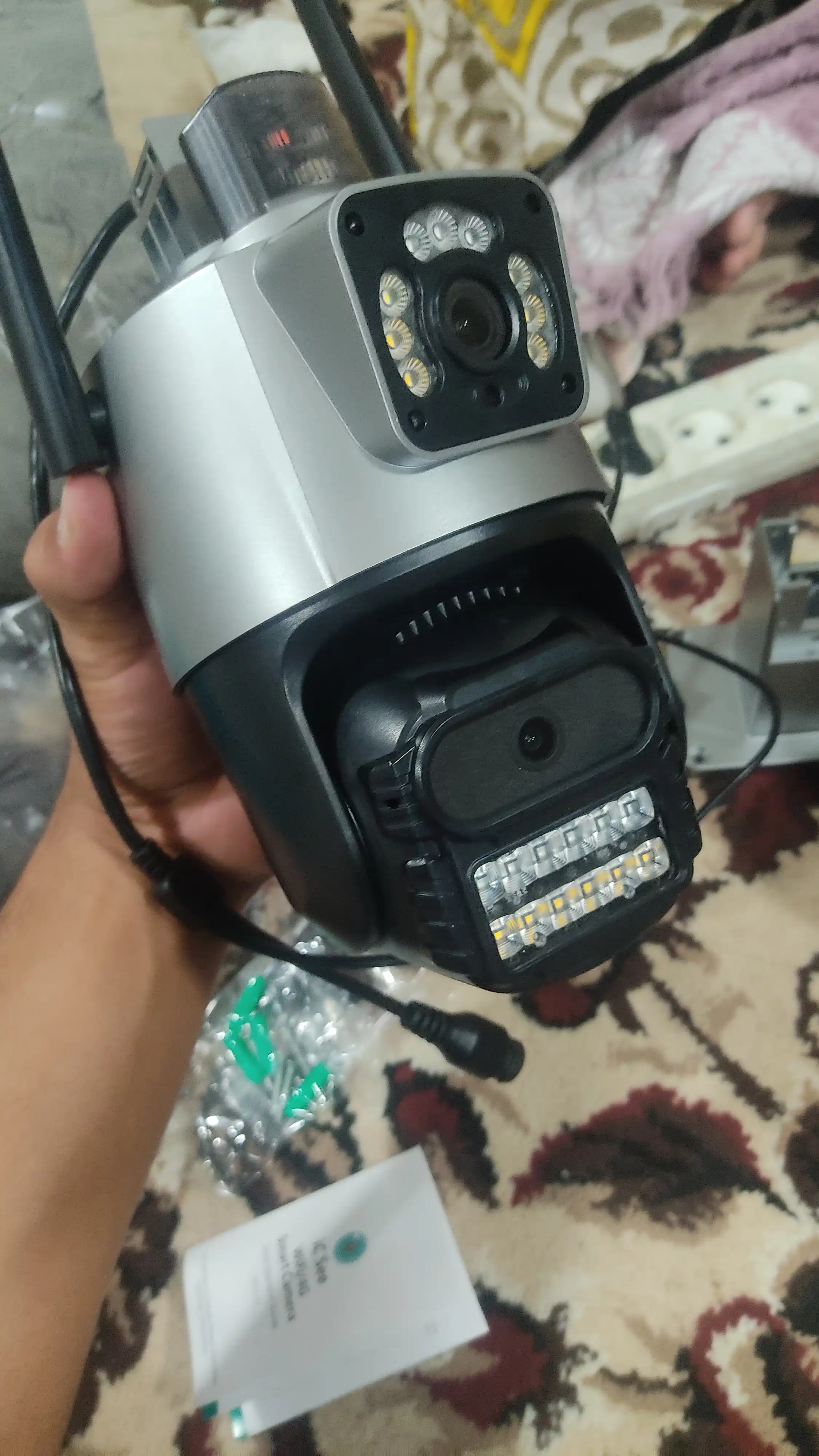 Tashqi Wifi kamera V380 pro ikki linzali online video kuzatuv