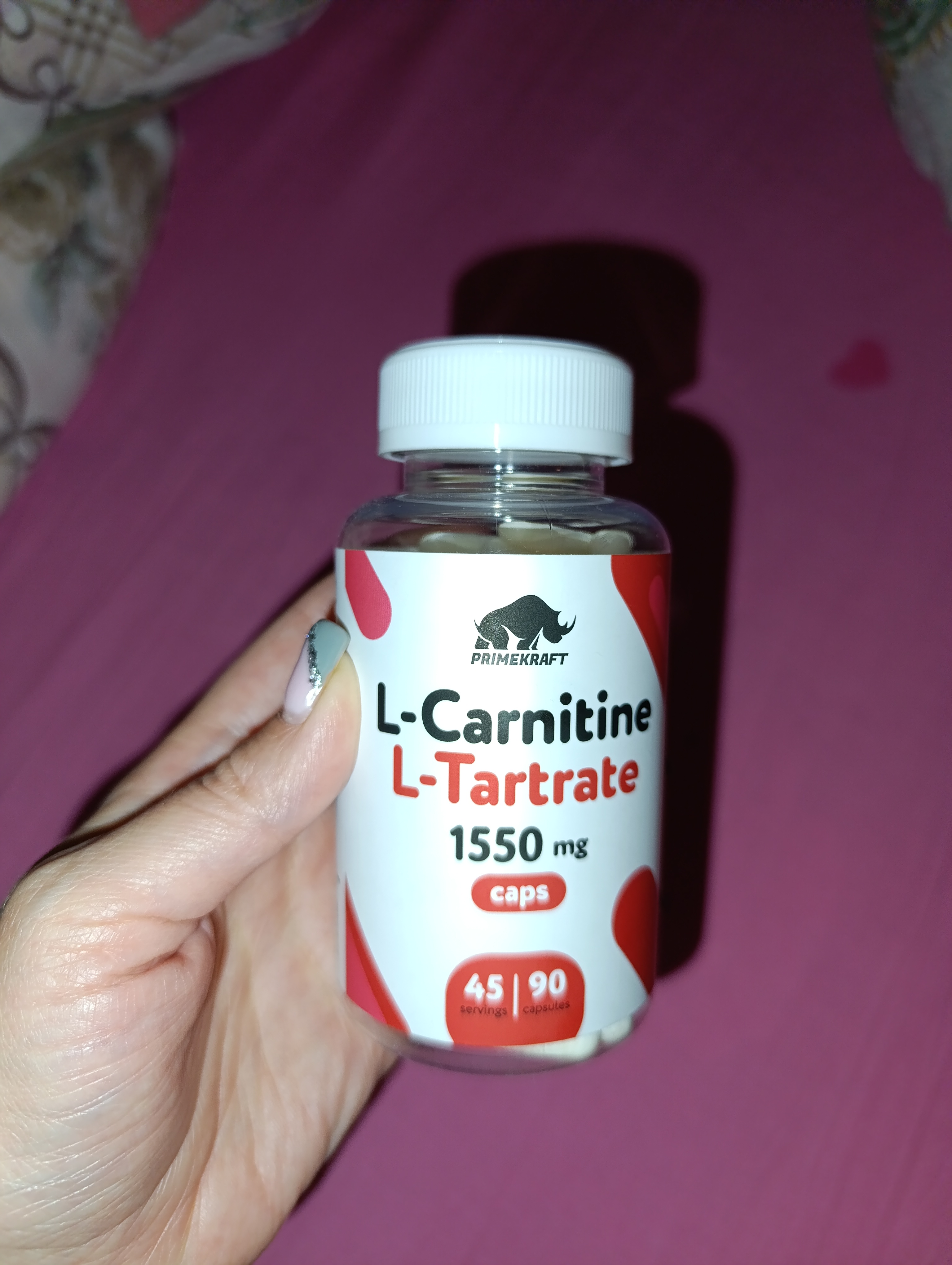 L-carnitine Primekraft L-CARNITINE, 90 kapsula