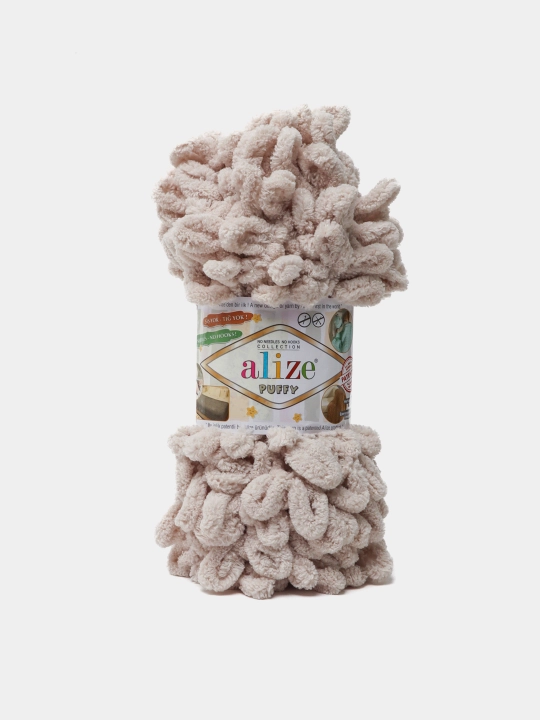 Пряжа Alize Puffy с большими петельками, однотонная