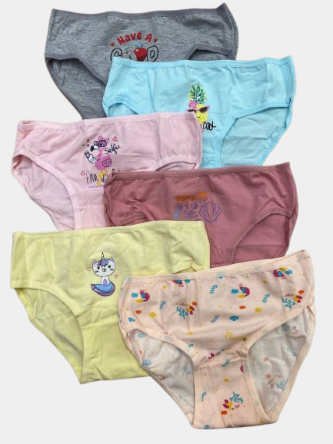 девочка трусики Трусики для девочек, в наборе 6 шт купить по низким ценам в интернет-магазине Uzum (1258119)