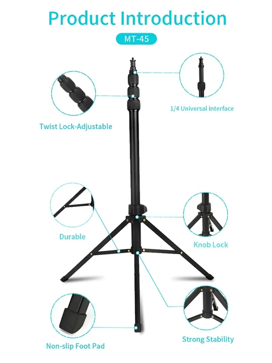 Shtativ, Tripod, Telefon, Kamera va Fotoapparatlar, lampalar uchun, Jmary MT45