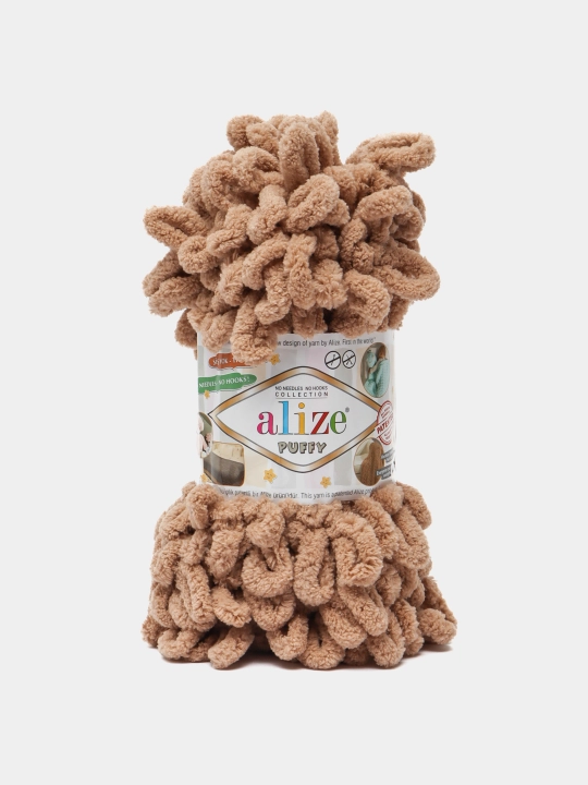 Пряжа Alize Puffy с большими петельками, однотонная