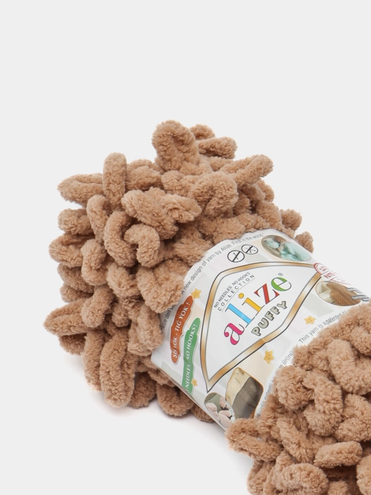 Пряжа Alize Puffy с большими петельками, однотонная