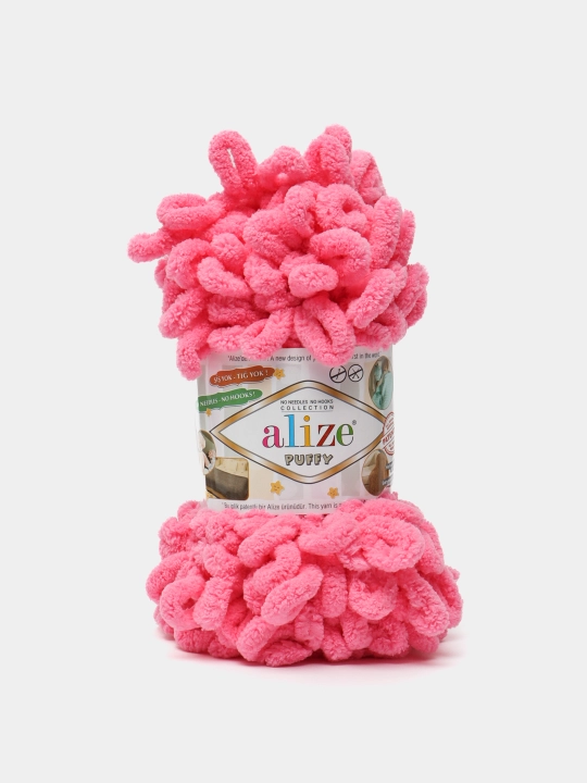 Пряжа Alize Puffy с большими петельками, однотонная