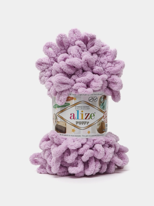Пряжа Alize Puffy с большими петельками, однотонная