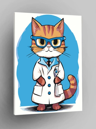 Картина рисование по номерам ARTERY "Котики", раскраска на холсте, 40 * 50 см — ARTERY-FBSKOT1-БОРДОВ