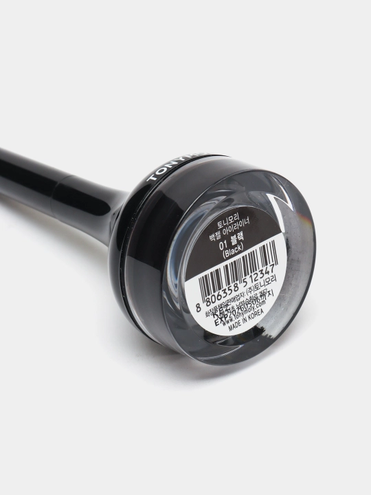 TONYMOLY Back Gel Eyeliner 01 Black, cho‘tkali gel podvodka, uzoq saqlanadi