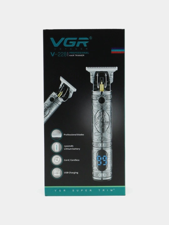 VGR, профессиональный триммер, беспроводной, для стрижки волос