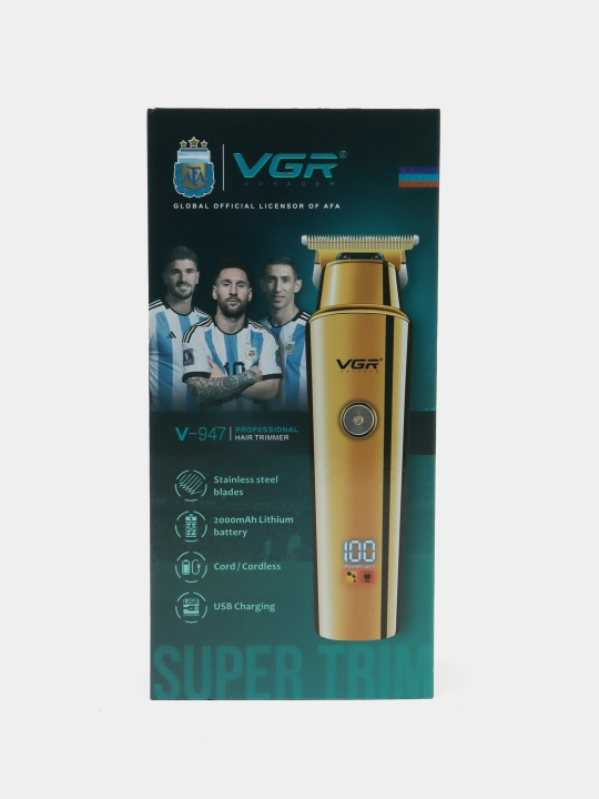 VGR, профессиональный триммер, беспроводной, для стрижки волос